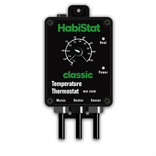 HabiStat Temperature Thermostat (600w Max Load) Black