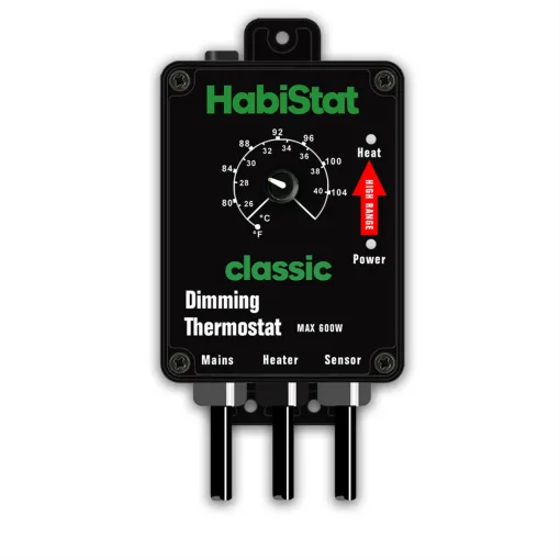 Habistat Dimming Thermostat - High Range (600w) Black